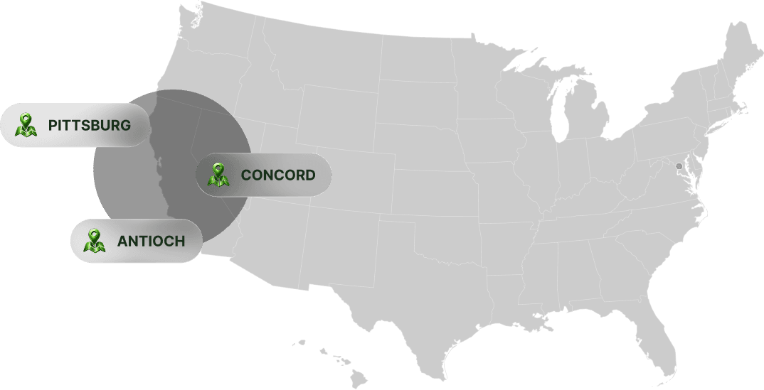 Map of Contra Costa County